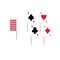 Party Central Club Pack of 12 Black and Red Playing Card Food or Drink Decoration Party Picks 2.5"